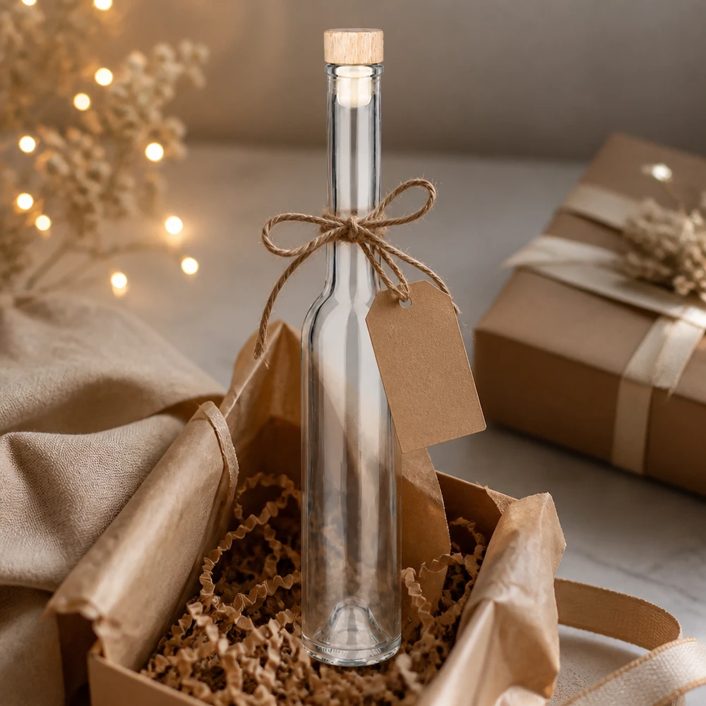 200 ml glazen fles Hugo met houten handgreepkurk UNiTWIST® 200 ml glazen fles Hugo met houten handgreepkurk UNiTWIST®