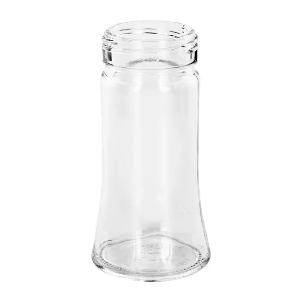 Lege Bobby-pot van helder glas voor kruiden en zout, met schroefdraad van 41 mm en een inhoud van 95 ml