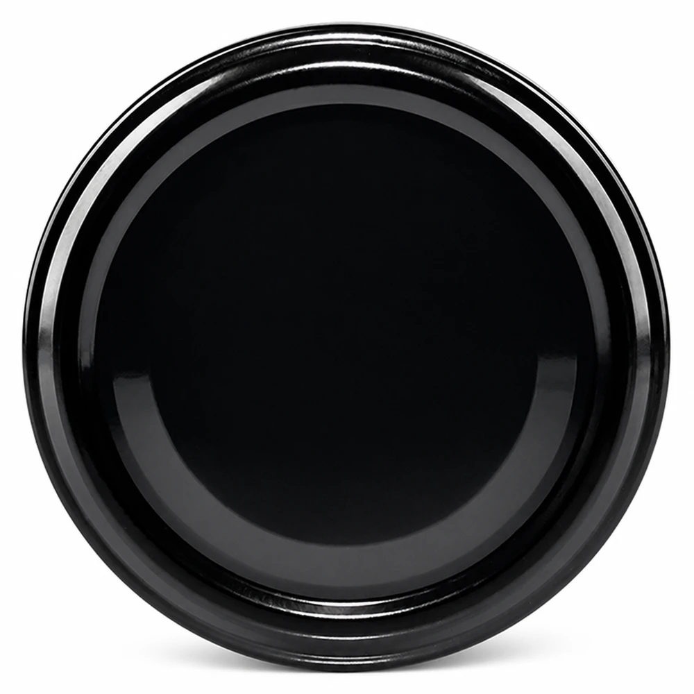 Zwarte TO63 twist-off-deksel 63 mm UNiTWIST BioSeal voor jampotten en conservenpotten