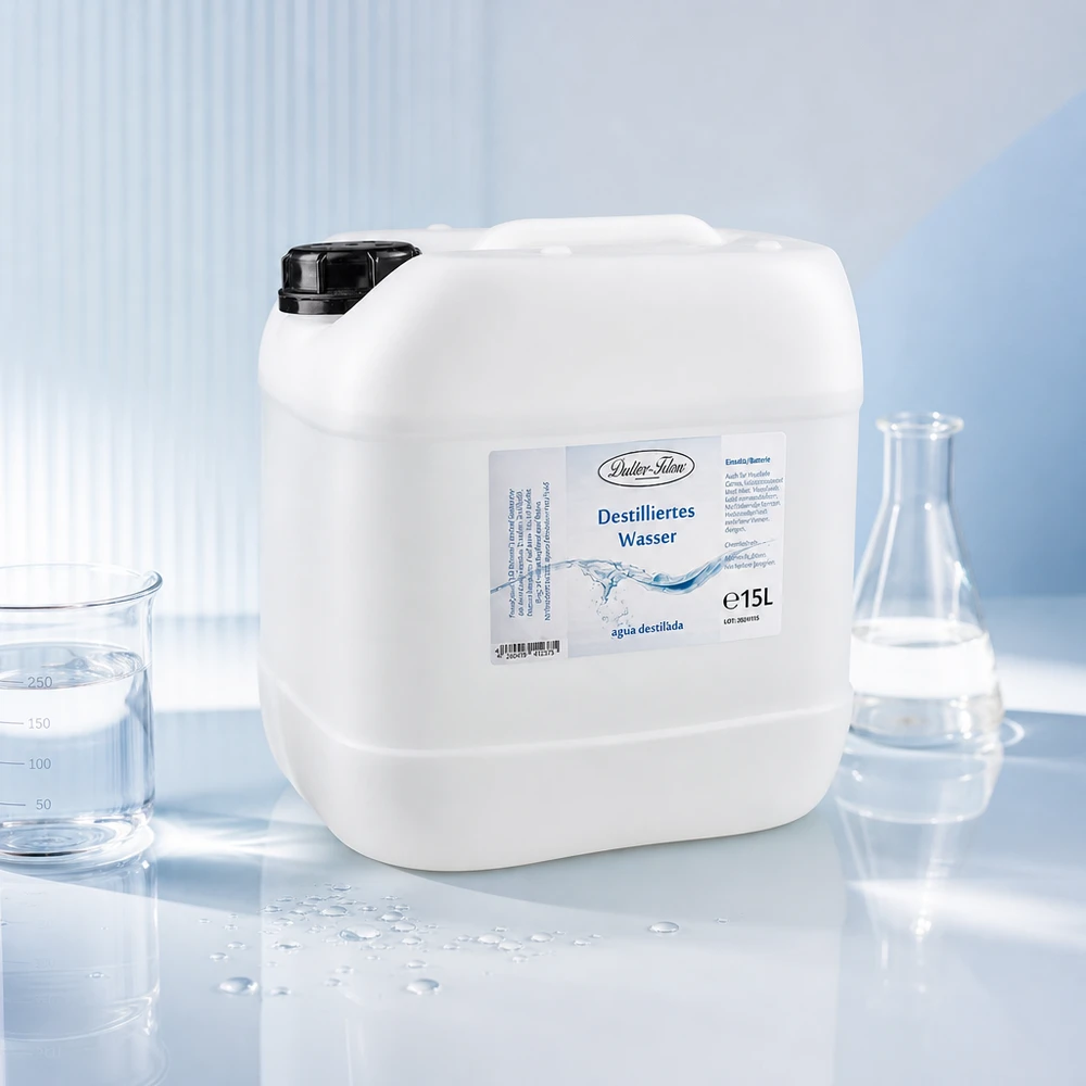 15 liter gedestilleerd water - Aqua dest in blanke premium jerrycan van Doktor Klaus
