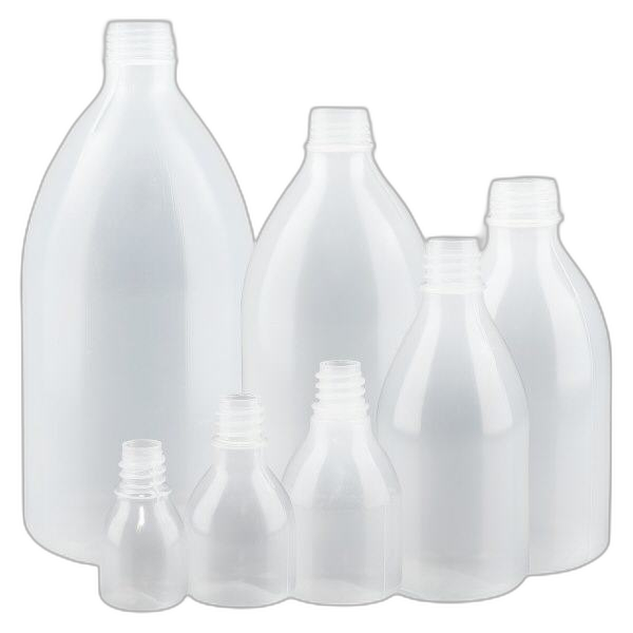 Laboratoriumflessen met smalle hals zonder sluiting