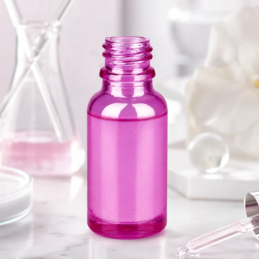 20ml PurpleLine apothekersfles in doorschijnend violet met innovatief UNiTWIST systeem