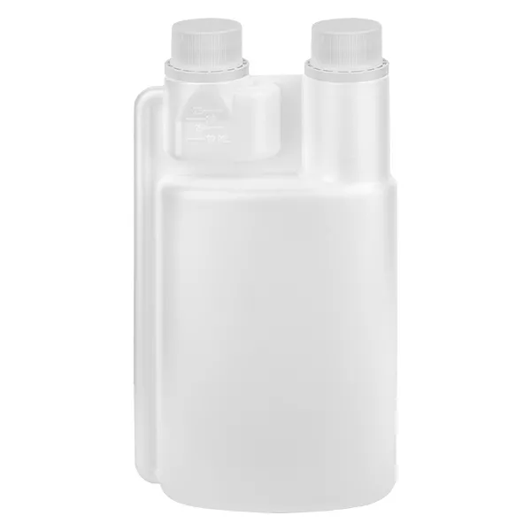 Doseerfles 500ml HDPE helder (25ml doseerkamer) Doseerfles 500ml HDPE helder (25ml doseerkamer)