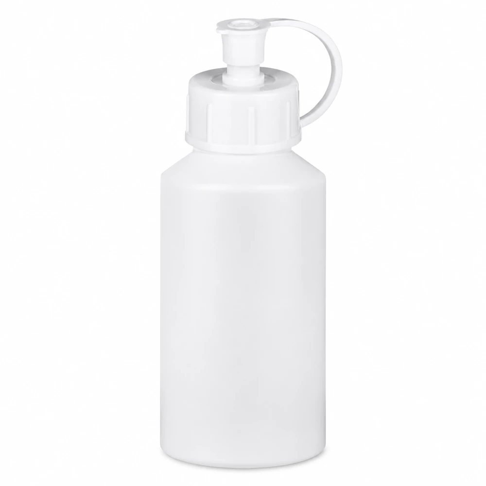 PET cilinderfles 50ml wit met sproeisluiting wit Compacte witte dispenserfles van 50 ml met spuitdop voor vloeistoffen