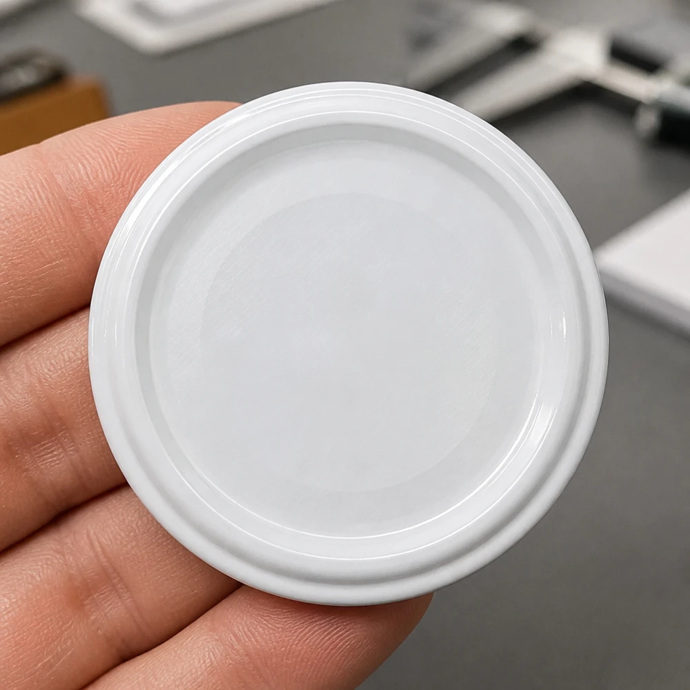 UNiTWIST TO66 wit glazen deksel, maat 66 mm, glad oppervlak, BioSeal