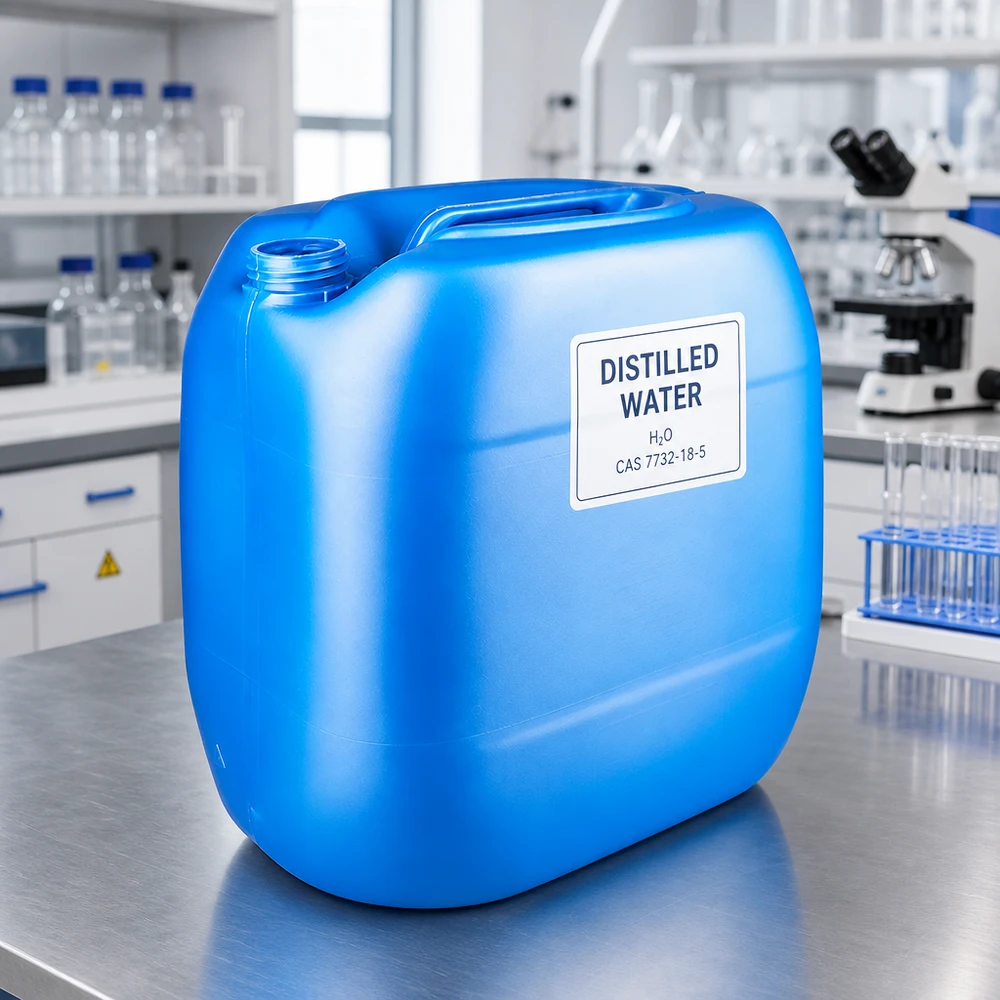 Canister 30 liter blauw zonder sluiting Blauwe jerrycan van 30 liter zonder deksel, rechthoekig, vervaardigd uit slijtvast polyethyleen