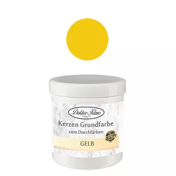 Doktor-Klaus kaarsenbasiskleur geel, 7 g, in pot
