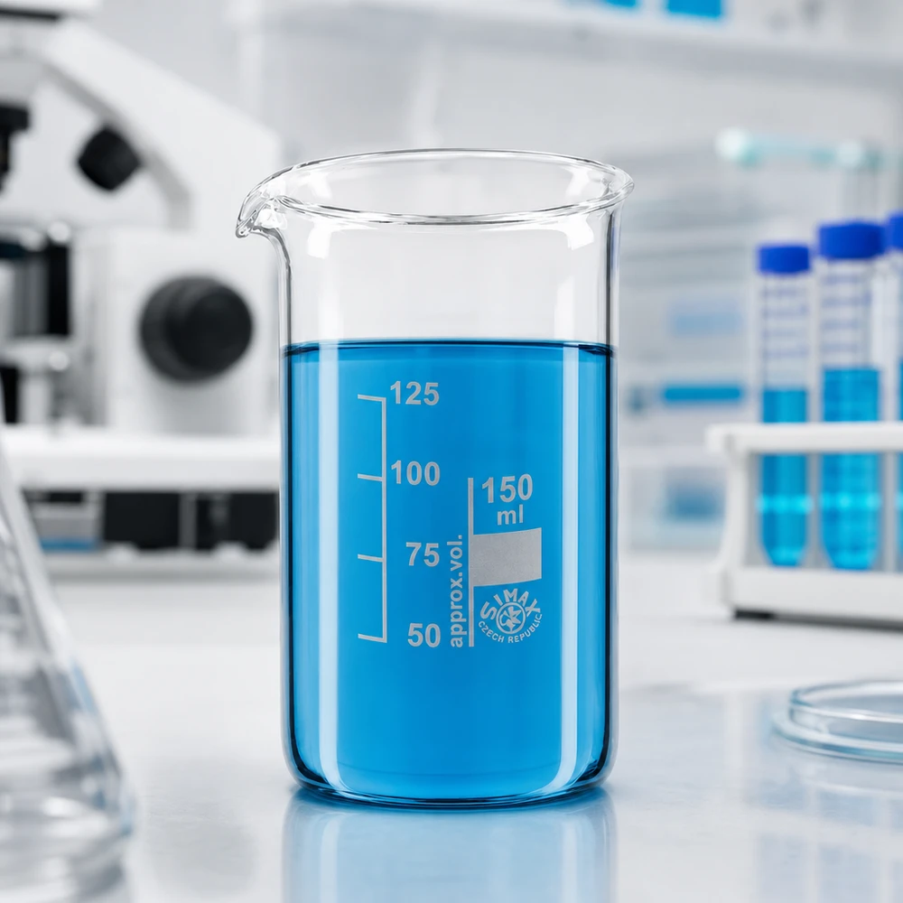Hoog bekerglas van 150 ml, gemaakt van hittebestendig borosilicaatglas, voor laboratorium- en onderzoeksdoeleinden
