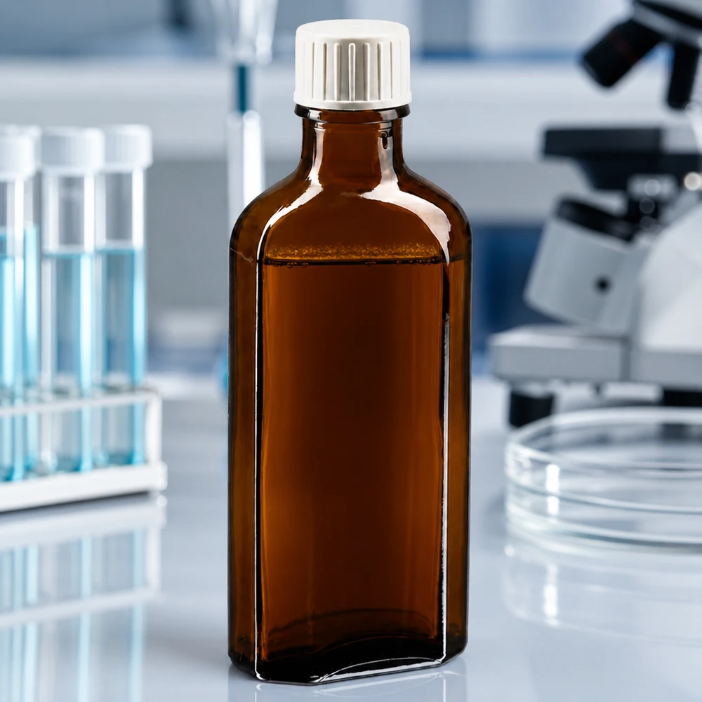 UV-bestendige Meplat-fles van 100 ml met gietring voor tincturen en laboratoriumchemicaliën