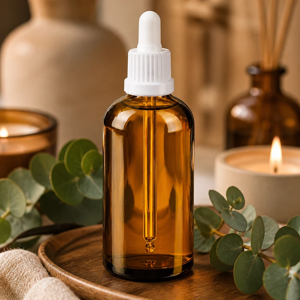 OV BrownLine 100ml fles met kindveilige dop voor natuurlijke cosmetica