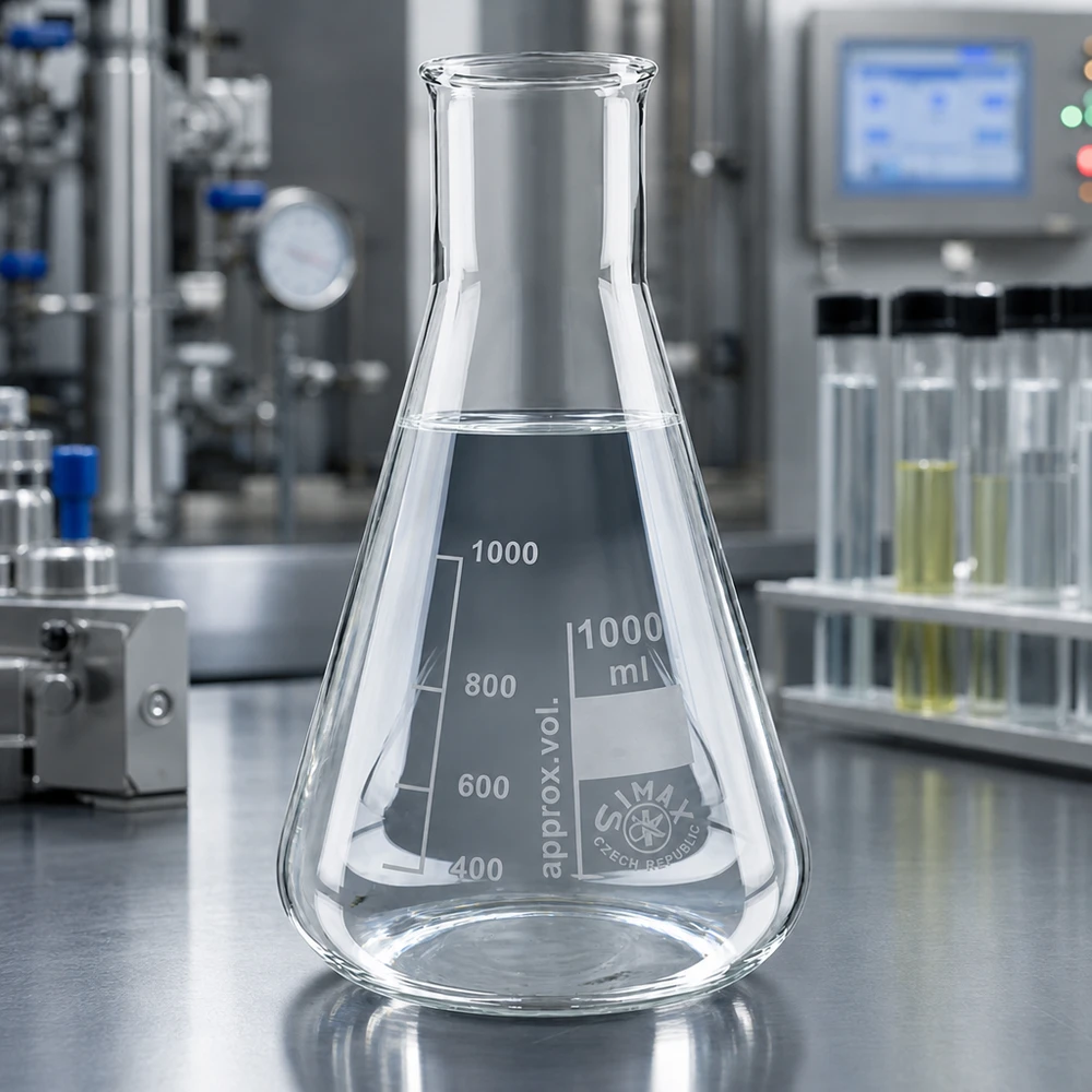 Erlenmeyer 100ml wijde hals borosilicaat met afgeronde rand Erlenmeyer van 1000 ml met groot volume, ergonomisch ontwerp en stabiele basis