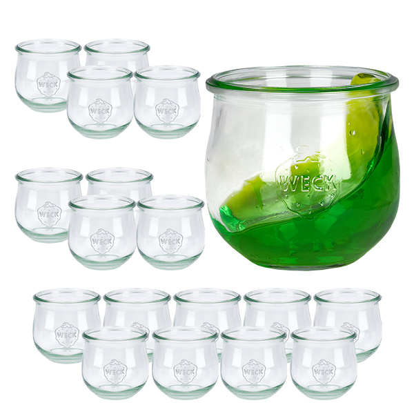 Set van 18 Weck potten 370ml tulpenpot Set van 18 Weck potten 370ml tulpenpot
