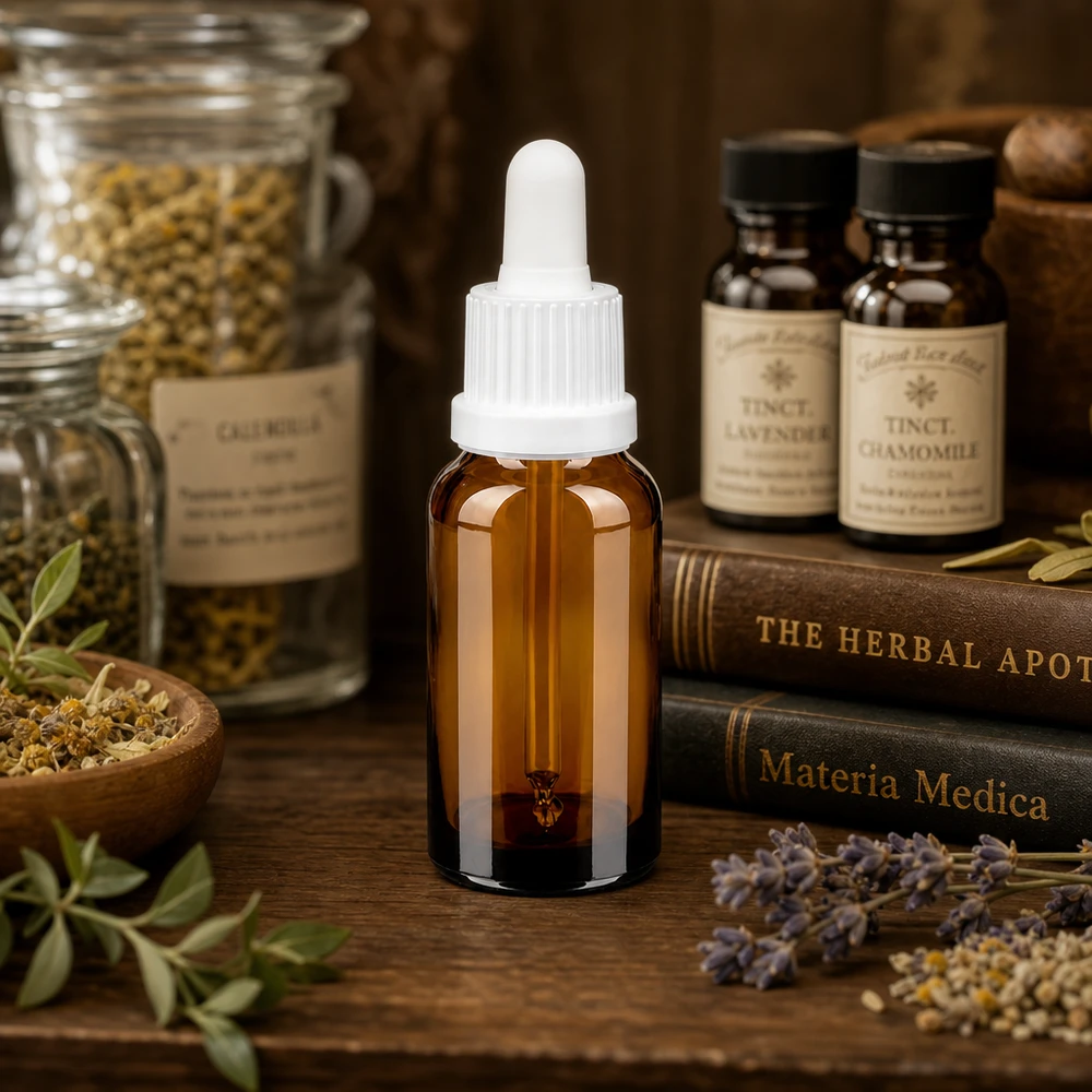 20ml pipetfles wit OV BrownLine UT18/20 Pipetfles van 20 ml in farmaceutische kwaliteit - ideaal voor tincturen en essences