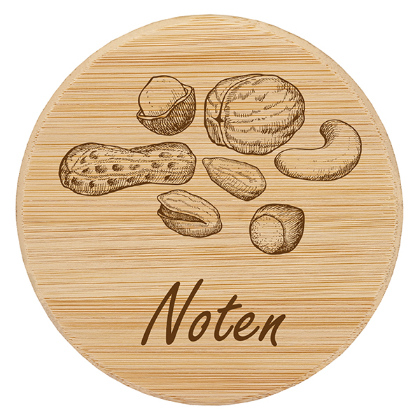 Houten deksel "Noten" voor WECK RR100 Houten deksel "Noten" voor WECK RR100