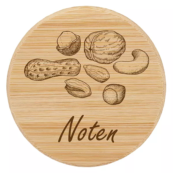 Houten deksel "Noten" voor WECK RR100 Houten deksel "Noten" voor WECK RR100