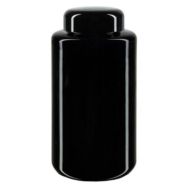 Wijdhals pot violet glas 300ml, met zwarte deksel Wijdhals pot violet glas 300ml, met zwarte deksel