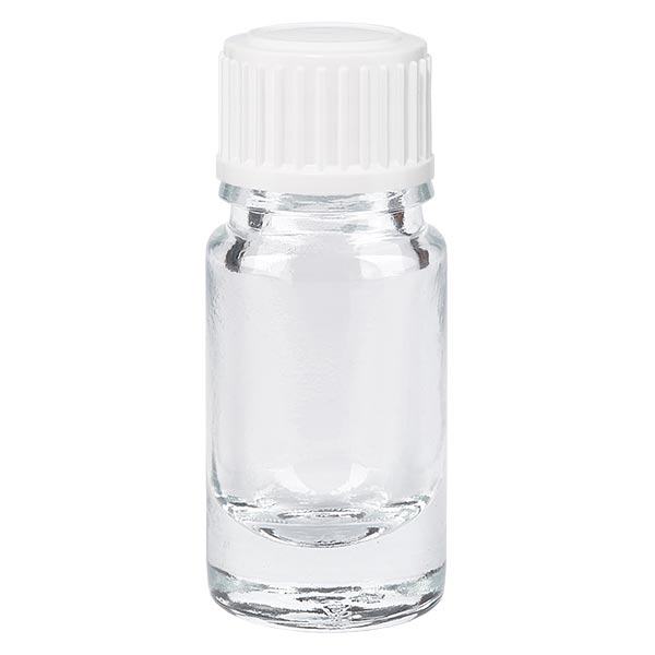 Apothekersfles helder 5 ml schroefsluiting wit. Globuli standaard Apothekersfles helder 5 ml schroefsluiting wit. Globuli standaard