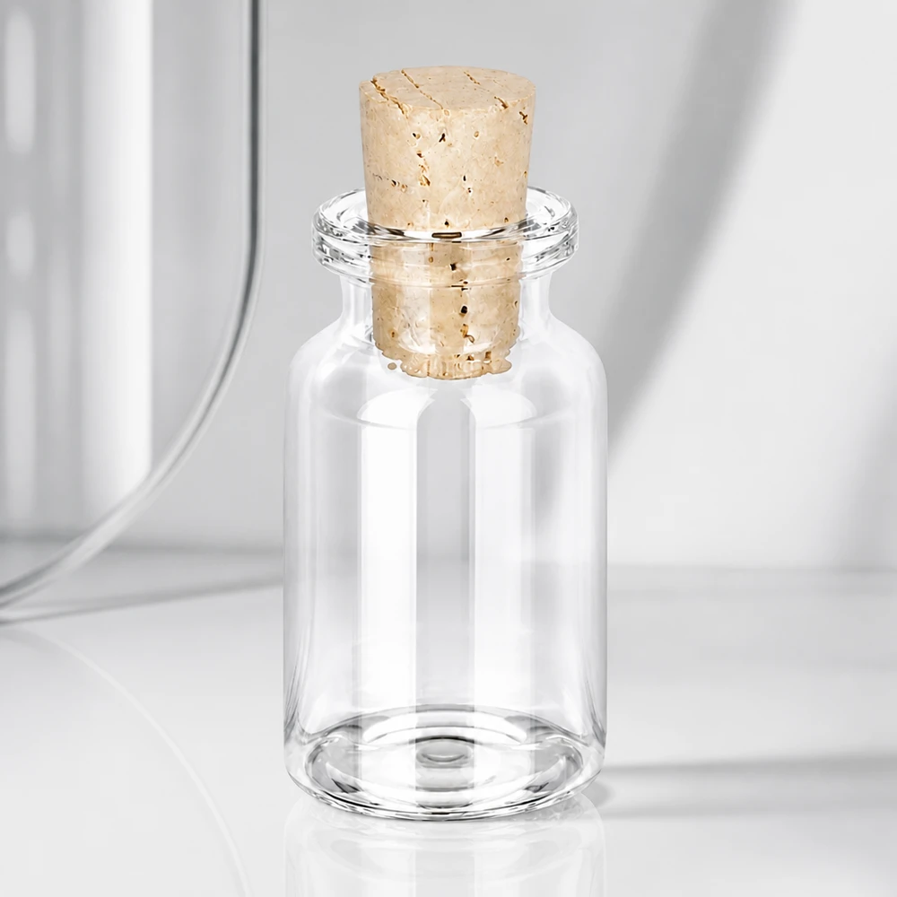 Injectiefles helder glas 10ml met kurk 11/14mm Wiederverschließbare Klarglas-Flasche 10ml mit fest sitzendem Korken 11/14mm für Flüssigkeiten