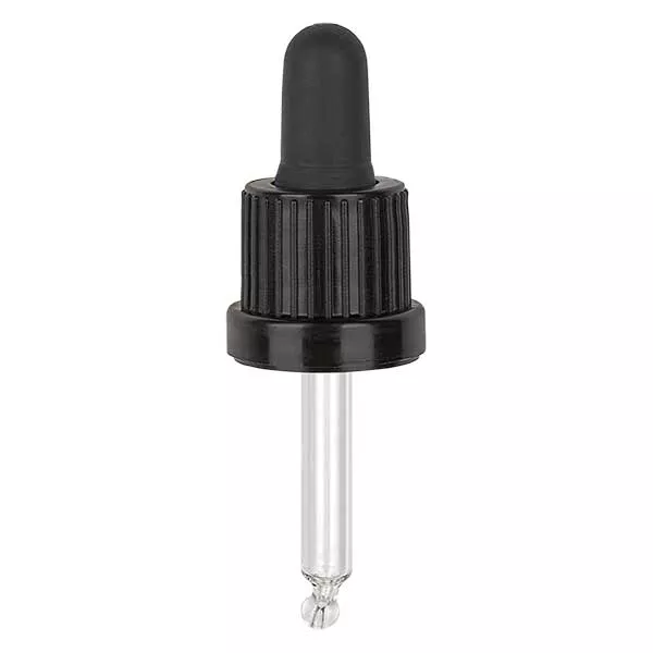 PiV. zwart DIN18, 44mm pipetlengte OV..