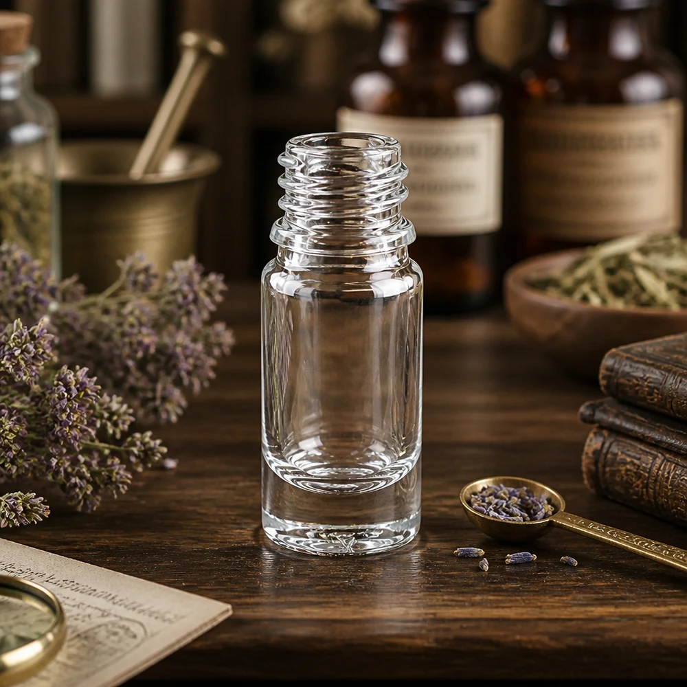 Apotheekflesje van 5 ml ApoGlas met schroefdraad voor etherische oliën en essences
