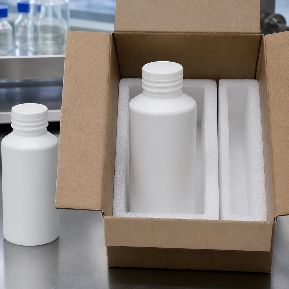 PET cilinderfles 50ml wit, S20x3, zonder sluiting Compacte apothekersfles van 50 ml, wit HDPE, geschikt voor tabletten en capsules