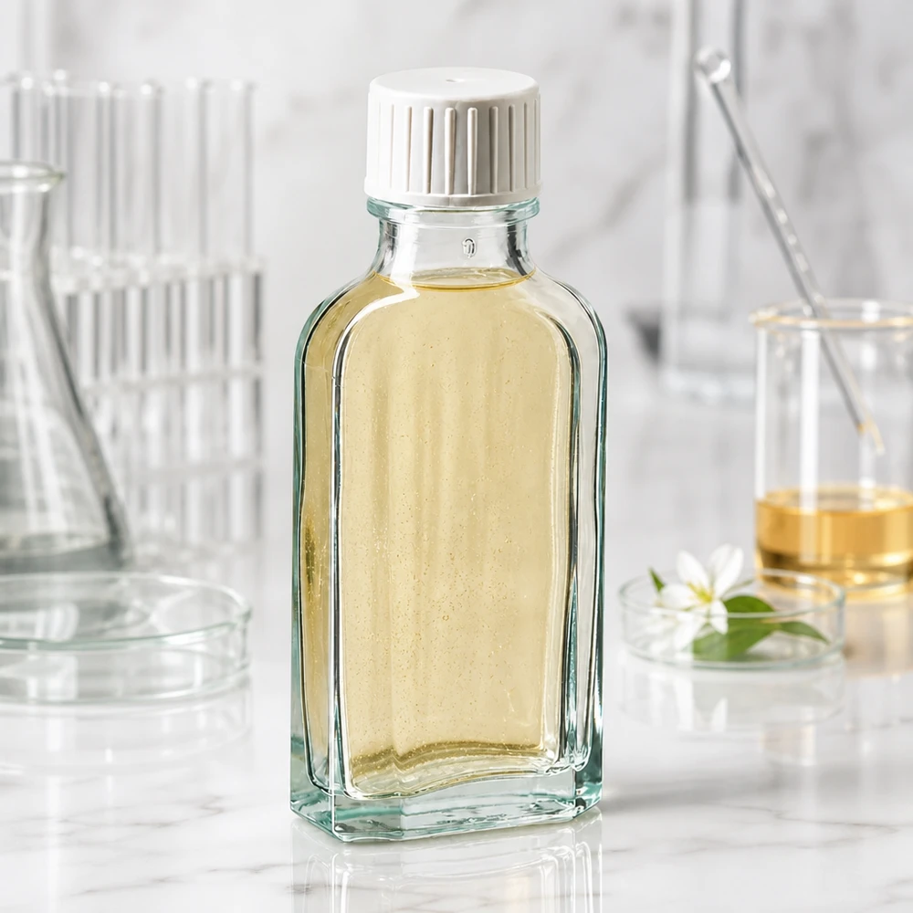50 ml witte meplatfles met DIN 22 monding, inclusief schroefsluiting DIN 22 wit met gietring Meplat-flesje van 50 ml voor natuurlijke cosmetica, tincturen en extracten, met schenktuit