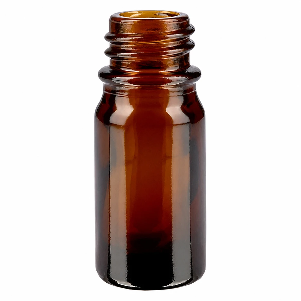 5ml bruin apothekersflesje ApoGlas van glas met schroefdraad voor essentiële oliën en geneesmiddelen