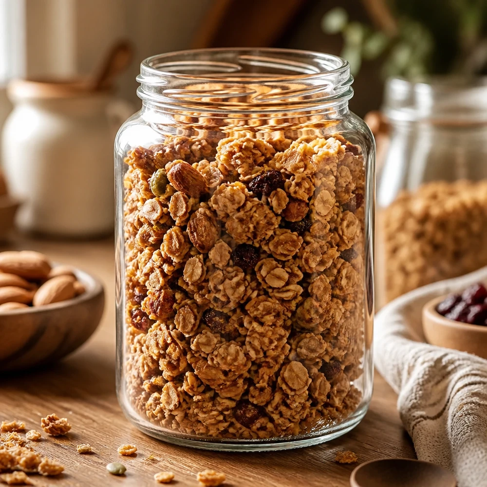 795ml rond glas zonder deksel (TO82) UNiTWIST UNiTWIST Runda795 keukenglas 795 ml, transparant, ideaal voor het bewaren van snacks
