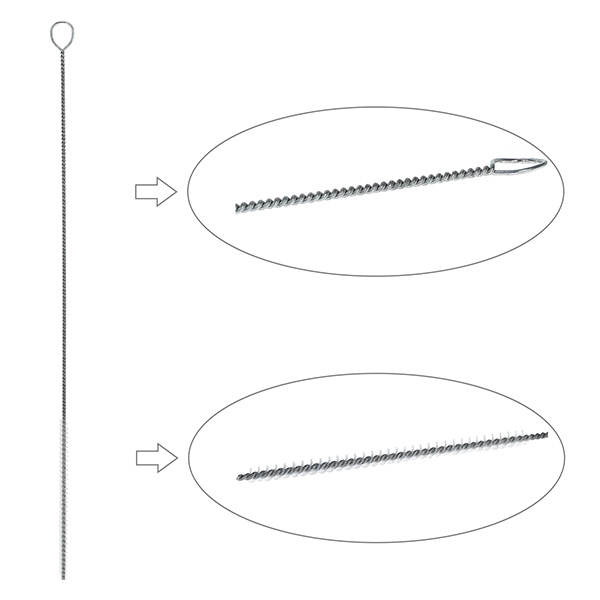 Reinigingsborstel rond maat S met oogje ⌀4mm. Ideaal voor het reinigen van pipetten en trechters. Gemaakt van nylon haren. 27 cm totale lengte. Reinigingsborstel rond maat S met oogje ⌀4mm. Ideaal voor het reinigen van pipetten en trechters. Gemaakt van nylon haren. 27 cm totale lengte.