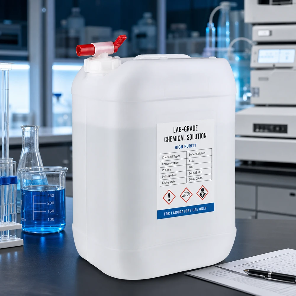 25l jerrycan met aftapkraan, UN-toelating Hoogwaardige chemicaliënkanister van 25 liter met schroefdop en doseerkraan