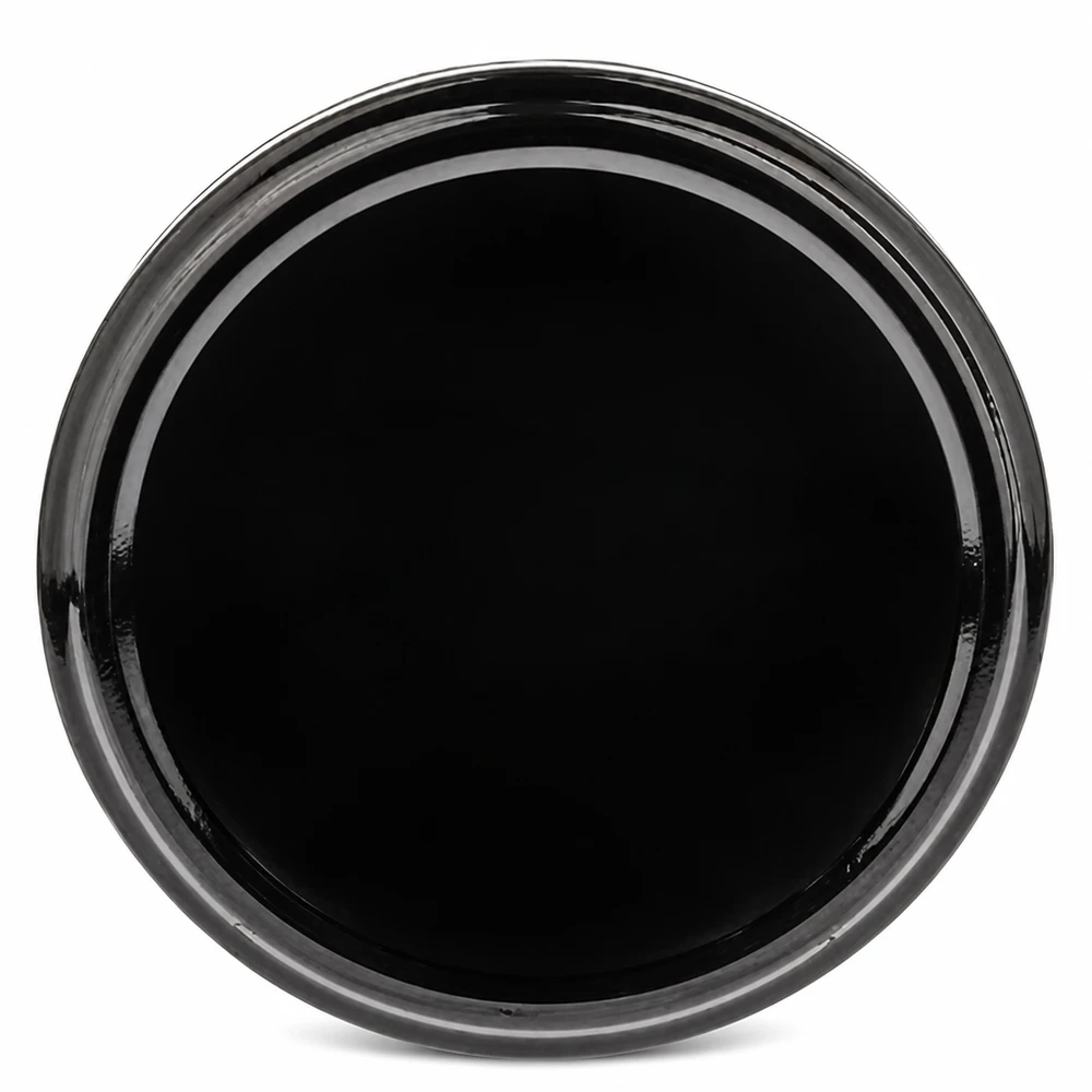 82 mm BasicSeal-deksel, zwart (TO82) UNiTWIST Glanzend zwarte 82 mm TO82 metalen deksel BasicSeal UNiTWIST – productfoto van bovenaf