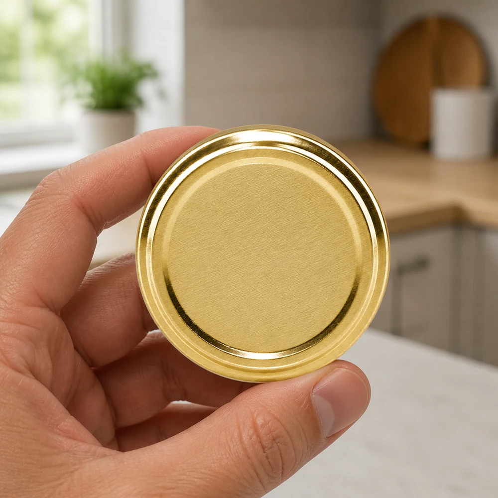 UNiTWIST TO82 goud, BioSeal, BPA-NI, unitemp Twist-Off-deksel, diameter 82 mm, goudkleurig, UNiTWIST, BPA-NI, unitemp, close-up