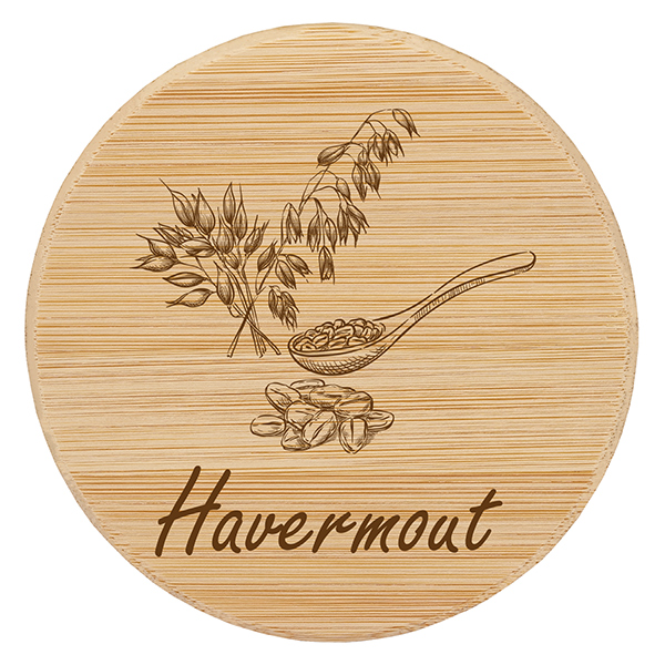 Houten deksel "Havermout" voor WECK RR100 Houten deksel "Havermout" voor WECK RR100