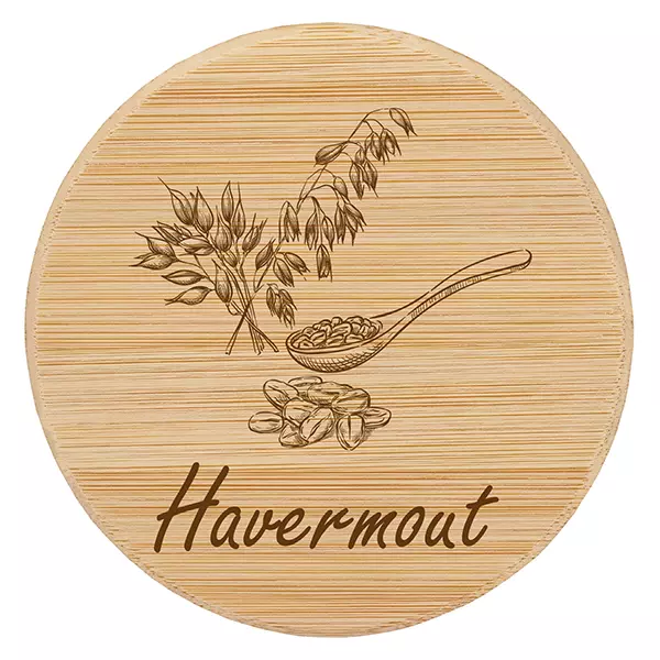 Houten deksel "Havermout" voor WECK RR100 Houten deksel "Havermout" voor WECK RR100