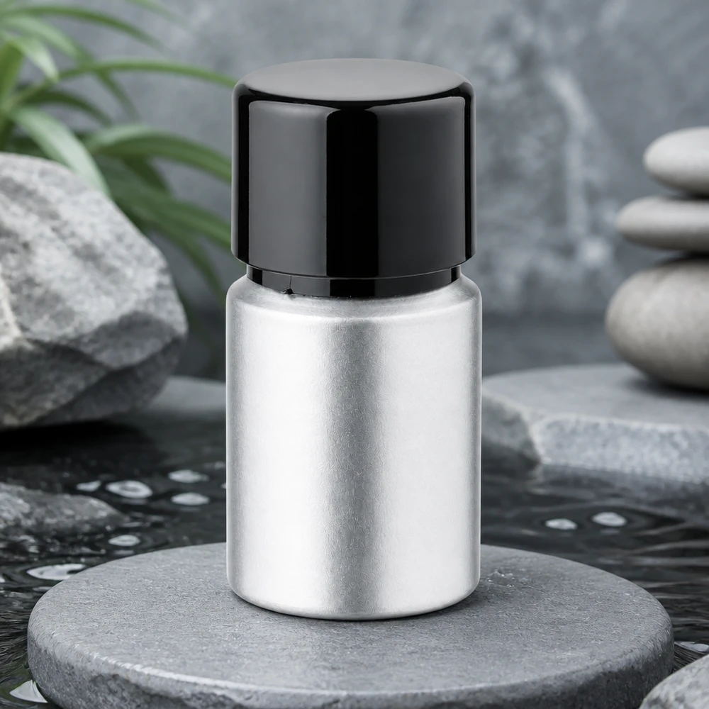 Professioneel 10ml flesje van gekleurd aluminium - UV-bescherming door metalen wanden voor lichtgevoelige stoffen