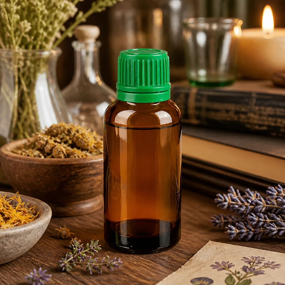 Ergonomisch 30ml druppelflesje met anti-slip groene dop voor eenvoudig gebruik