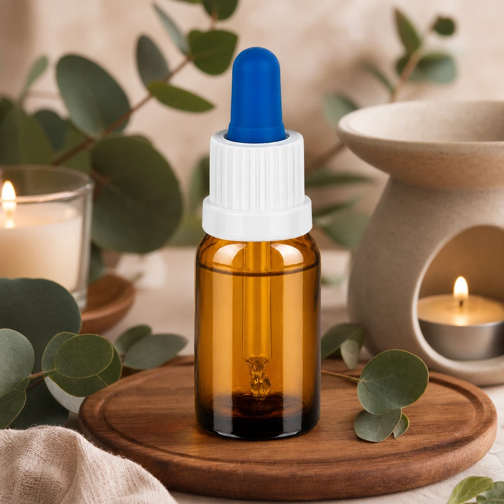 10ml pipetfles wit/blauw OV BrownLine UT18/10 Hoogwaardige 10ml pipetfles BrownLine met UV-bescherming en precieze blauwe doseertip