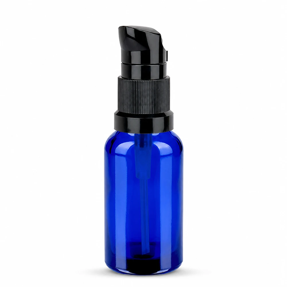 20ml pompflacon zwart STD BlueLine UT18/20 Praktische doseerfles 20ml zwart STD BlueLine UT18/20 voor cosmetica
