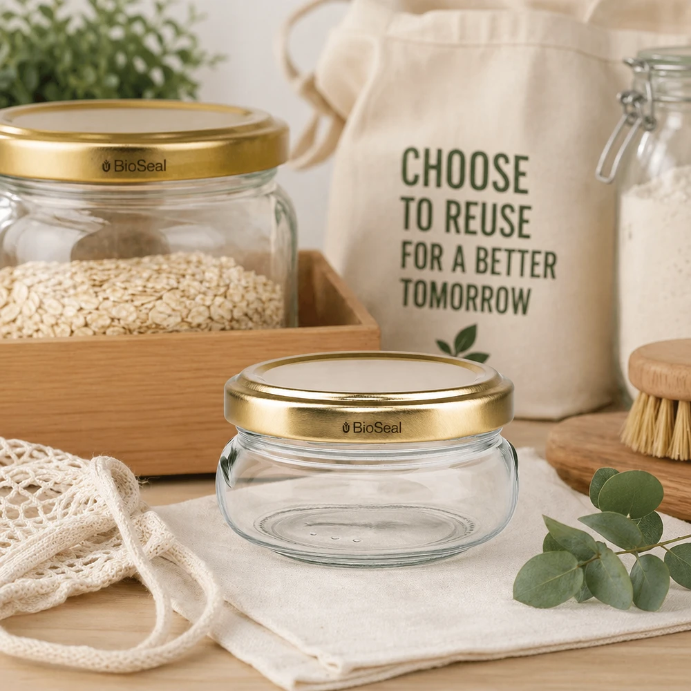 120ml terrine met BioSeal deksel goud UNiTWIST