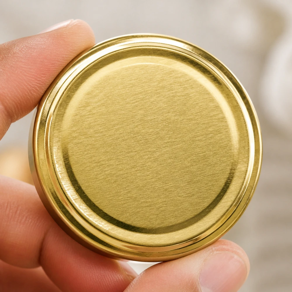 70 mm TO70 BasicSeal schroefdop goud UNiTWIST met rondomlopende gerande rand