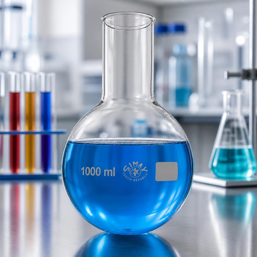 Hittebestendige glazen kolf 1000ml met wijde opening voor laboratoriumtoepassingen