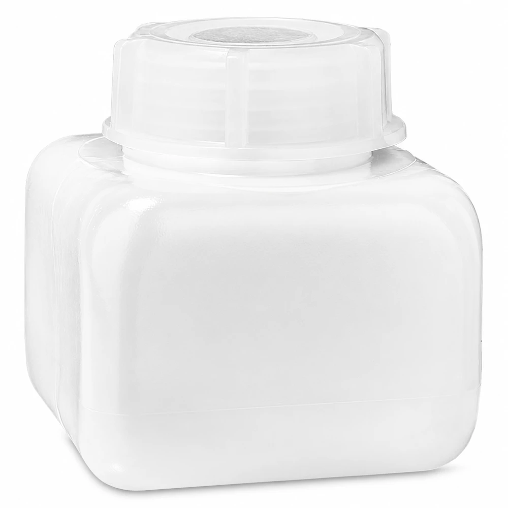 PE-HD-fles van 250 ml, naturel, met brede hals, robuust en chemicaliënbestendig, voor laboratoriumchemicaliën