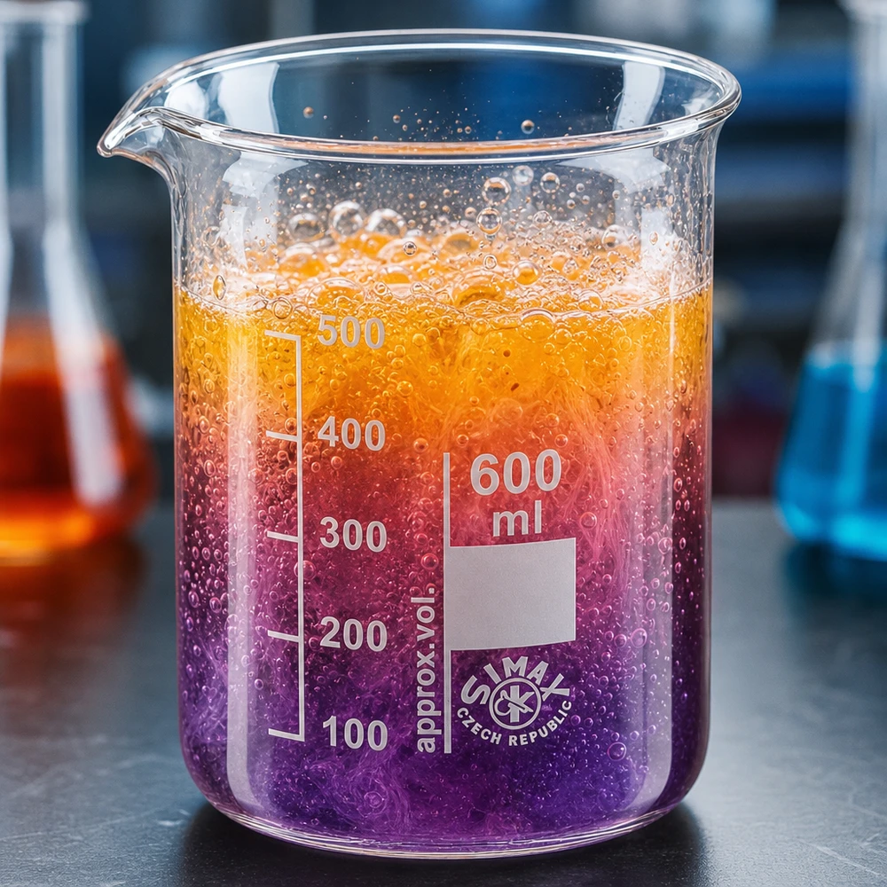 Transparante beker 600 ml lage vorm met praktische schenktuit gemaakt van hoogwaardig borosilicaatglas