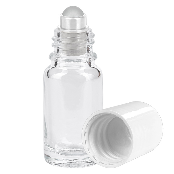 10ml flacon met roller wit STD ClearLine UT18/10 10ml flacon met roller wit STD ClearLine UT18/10