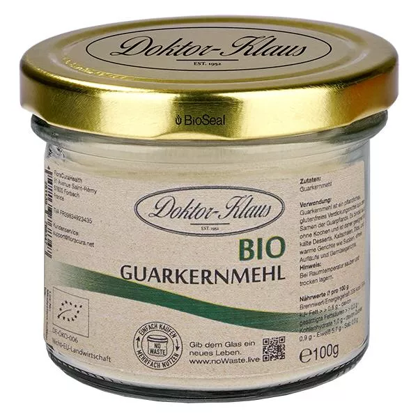100 g biologische guarpitmeel Doktor-Klaus noWaste 100 g biologische guarpitmeel Doktor-Klaus noWaste