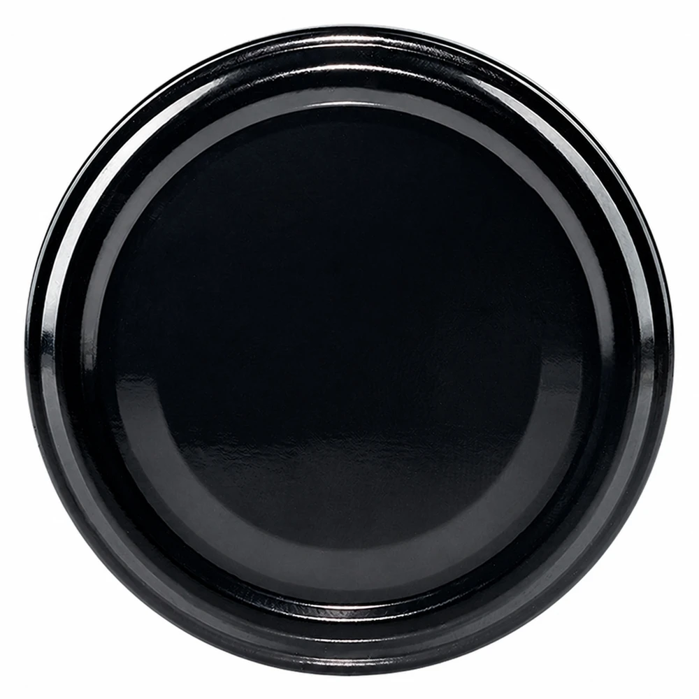 UNiTWIST TO82 zwart, BioSeal, BPA-NI, UNiTWIST Glanzend zwarte twist-off-dop TO82 UNiTWIST BioSeal BPA-NI, bovenaanzicht