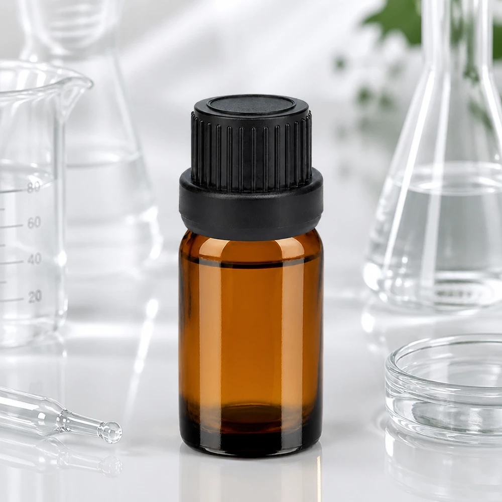 5ml flesje 11mm SV zwart OV BrownLine UT18/5 Amberkleurig glazen flesje van 5 ml van hoge kwaliteit met UV-bescherming en zwarte schroefdop voor laboratoriumtoepassingen