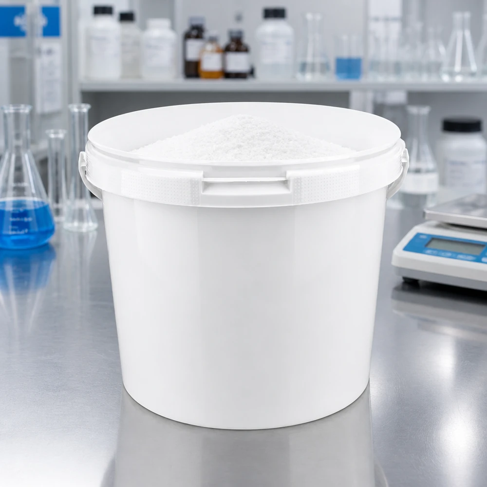 5,6 liter witte emmer zonder deksel Hygiënische witte emmer van 5,6 l, gemaakt van PP, geschikt voor de farmaceutische en cosmetische industrie