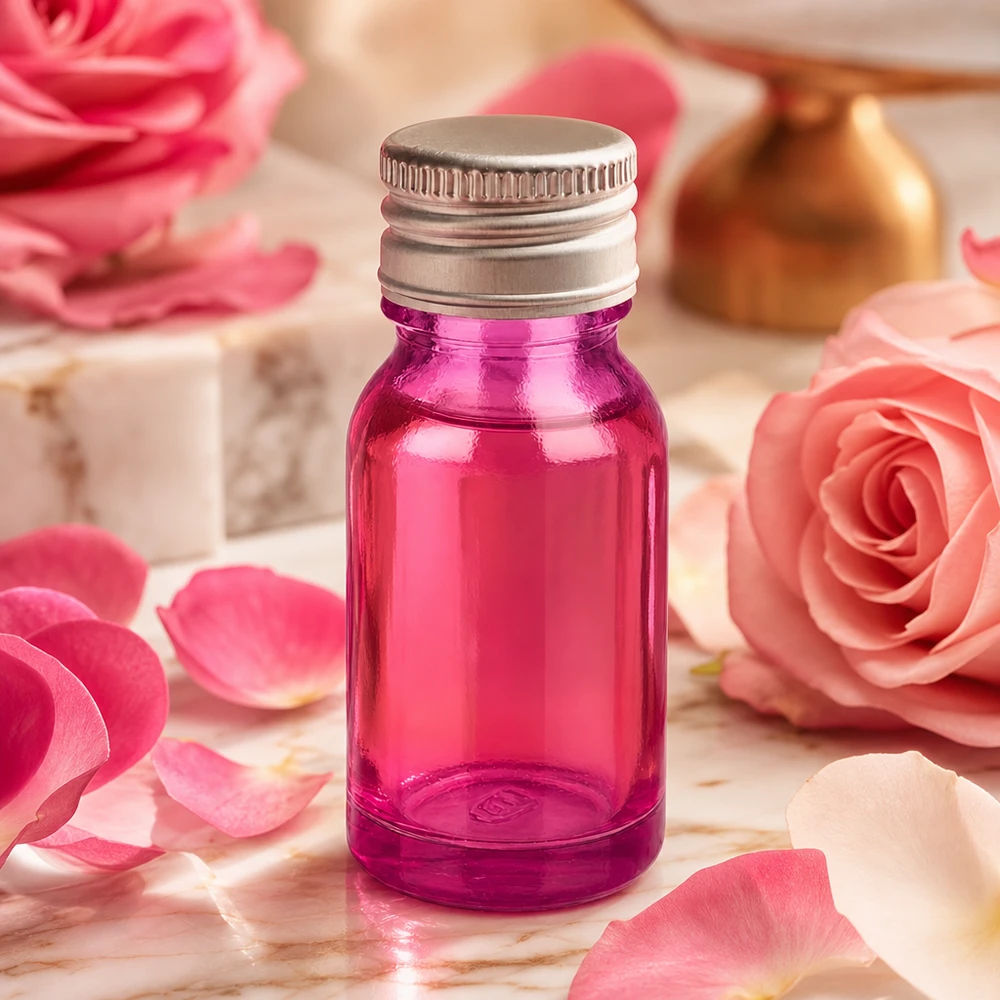 Premium 10 ml violet flesje met standaard schroefdraad en duurzame aluminium-zilverkleurige dop