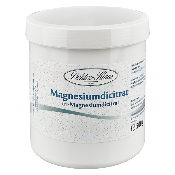 500g watervrij Doktor-Klaus tri-magnesiumdicitraat 500g watervrij Doktor-Klaus tri-magnesiumdicitraat